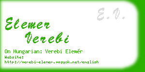 elemer verebi business card