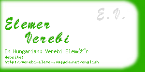 elemer verebi business card